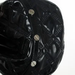 Versace Black Patent Framed Satchel For Women -Versace Official Website luxury women versace used handbags p29771 013