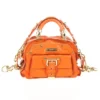 Versace Orange Leather Mini Satchel For Women