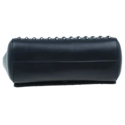 Versace Black Leather Studded Crystal Chain Shoulder Bag For Women -Versace Official Website luxury women versace used handbags p2994 0005