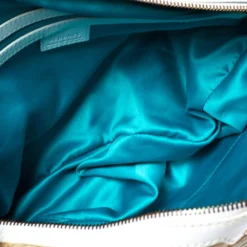 Versace White/Beige Medusa Print Fabric And Leather Double Pocket Expandable Shoulder Bag For Women -Versace Official Website luxury women versace used handbags p303587 012