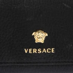 Versace Black Leather Medusa Continental Wallet For Women -Versace Official Website luxury women versace used handbags p307059 001