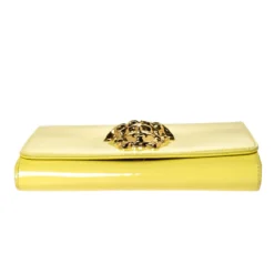 Versace Yellow Patent Leather Medusa Chain Clutch For Women 16 Versace Yellow Patent Leather Medusa Chain Clutch For Women -Versace Official Website luxury women versace used handbags p308768 007