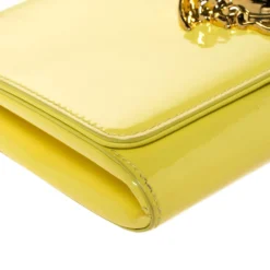Versace Yellow Patent Leather Medusa Chain Clutch For Women 20 Versace Yellow Patent Leather Medusa Chain Clutch For Women -Versace Official Website luxury women versace used handbags p308768 008