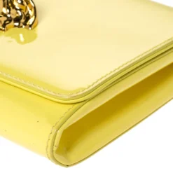 Versace Yellow Patent Leather Medusa Chain Clutch For Women 21 Versace Yellow Patent Leather Medusa Chain Clutch For Women -Versace Official Website luxury women versace used handbags p308768 009