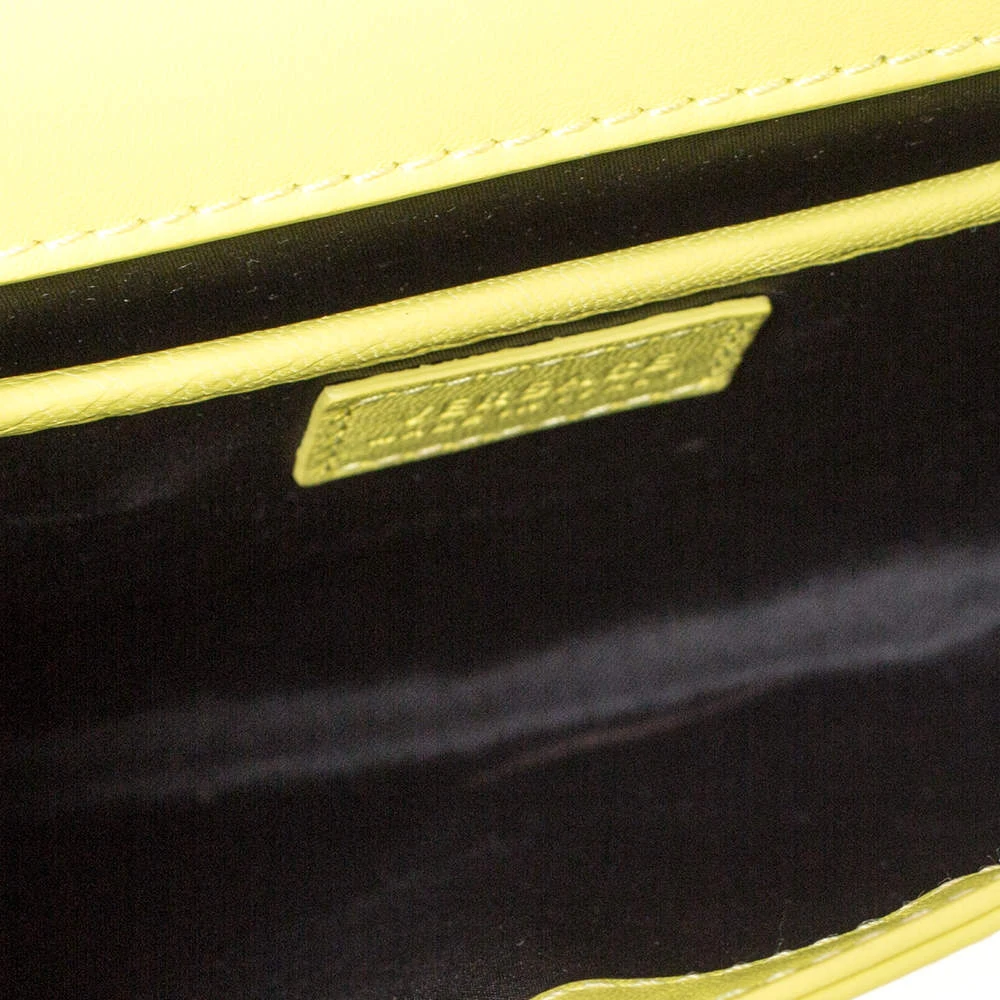 Versace Yellow Patent Leather Medusa Chain Clutch For Women 7 Versace Yellow Patent Leather Medusa Chain Clutch For Women - Image 7
