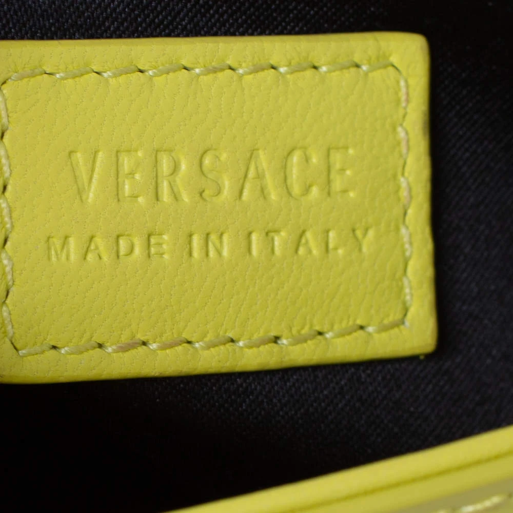 Versace Yellow Patent Leather Medusa Chain Clutch For Women 8 Versace Yellow Patent Leather Medusa Chain Clutch For Women - Image 8