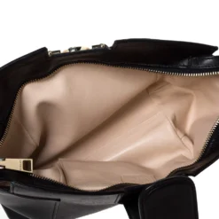 Versace Black Leather Medusa Medallion Bag For Women -Versace Official Website luxury women versace used handbags p309461 002