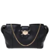 Versace Black Leather Medusa Medallion Bag For Women