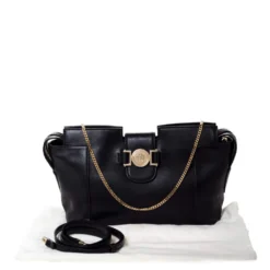 Versace Black Leather Medusa Medallion Bag For Women -Versace Official Website luxury women versace used handbags p309461 012