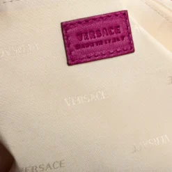 Versace Pink Neoprene And Leather Tote For Women -Versace Official Website luxury women versace used handbags p313422 006