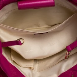 Versace Pink Neoprene And Leather Tote For Women -Versace Official Website luxury women versace used handbags p313422 007