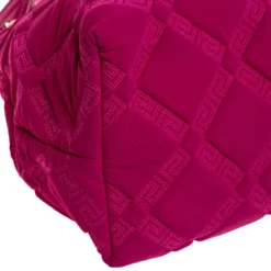 Versace Pink Neoprene And Leather Tote For Women -Versace Official Website luxury women versace used handbags p313422 011