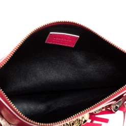 Versace Hot Pink Leather Fringed Medusa Shoulder Bag For Women -Versace Official Website luxury women versace used handbags p315667 009