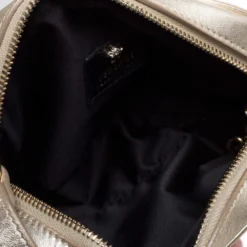 Versace Metallic Gold Leather Palazzo Medusa Camera Crossbody Bag For Women -Versace Official Website luxury women versace used handbags p321957 010