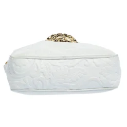 Versace White Leather Palazzo Medusa Camera Crossbody Bag For Women -Versace Official Website luxury women versace used handbags p322512 008
