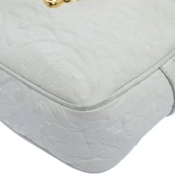 Versace White Leather Palazzo Medusa Camera Crossbody Bag For Women -Versace Official Website luxury women versace used handbags p322512 010