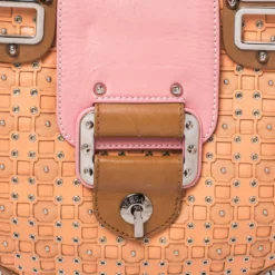 Versace Multicolor Pleated Leather Spike Studded Shoulder Bag For Women 25 Versace Multicolor Pleated Leather Spike Studded Shoulder Bag For Women -Versace Official Website luxury women versace used handbags p325568 002