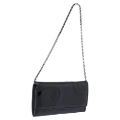 Versace Black Leather And Patent Leather Wallet On Chain For Women 12 Versace Black Leather And Patent Leather Wallet On Chain For Women -Versace Official Website luxury women versace used handbags p326376 003