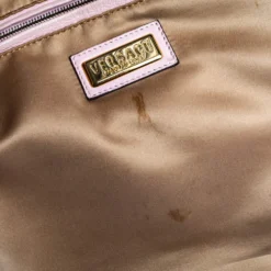 Versace Pink Quilted Leather Snap Out Of It Satchel For Women -Versace Official Website luxury women versace used handbags p326633 001