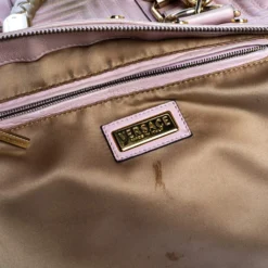 Versace Pink Quilted Leather Snap Out Of It Satchel For Women -Versace Official Website luxury women versace used handbags p326633 002