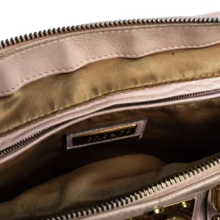 Versace Pink Quilted Leather Snap Out Of It Satchel For Women -Versace Official Website luxury women versace used handbags p326633 003