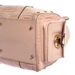 Versace Pink Quilted Leather Snap Out Of It Satchel For Women -Versace Official Website luxury women versace used handbags p326633 011