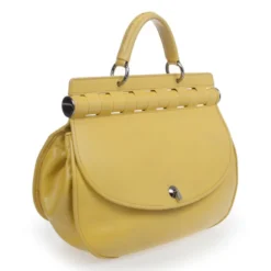 Versace Yellow Leather Medium Shoulder Bag For Women 12 Versace Yellow Leather Medium Shoulder Bag For Women -Versace Official Website luxury women versace used handbags p32854 0003