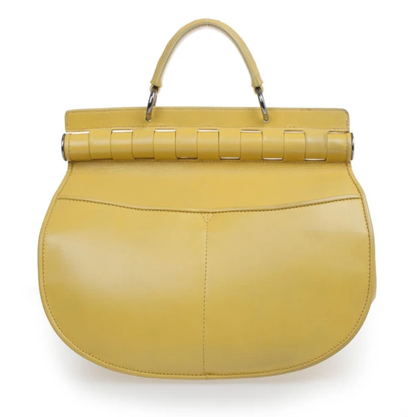 Versace Yellow Leather Medium Shoulder Bag For Women 4 Versace Yellow Leather Medium Shoulder Bag For Women - Image 4
