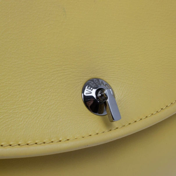 Versace Yellow Leather Medium Shoulder Bag For Women 9 Versace Yellow Leather Medium Shoulder Bag For Women - Image 9