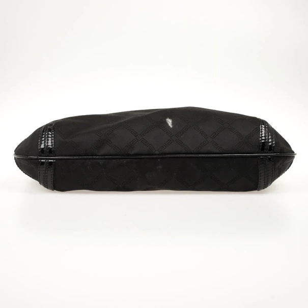 Versace Black Jacquard And Patent Shoulder Bag For Women 5 Versace Black Jacquard And Patent Shoulder Bag For Women - Image 5