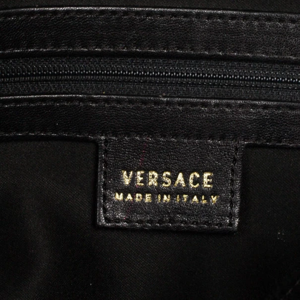 Versace Black Jacquard And Patent Shoulder Bag For Women 12 Versace Black Jacquard And Patent Shoulder Bag For Women - Image 12