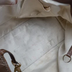 Versace Brown Signature Canvas And Leather Palazzo Plaque Shoulder Bag For Women -Versace Official Website luxury women versace used handbags p335091 004