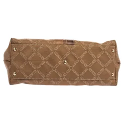 Versace Brown Signature Canvas And Leather Palazzo Plaque Shoulder Bag For Women -Versace Official Website luxury women versace used handbags p335091 013