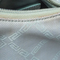 Versace Light Turquoise Signature Canvas And Leather Small Studded Hobo For Women -Versace Official Website luxury women versace used handbags p336048 011