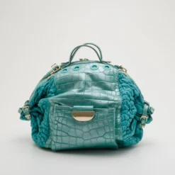 Versace Runway Large Croc And Raffia Darling Tote For Women -Versace Official Website luxury women versace used handbags p33834 005