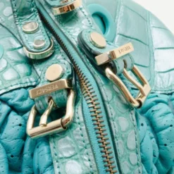 Versace Runway Large Croc And Raffia Darling Tote For Women -Versace Official Website luxury women versace used handbags p33834 009