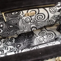 Versace Black Chinchilla Madonna Boston Bag For Women -Versace Official Website luxury women versace used handbags p34844 007