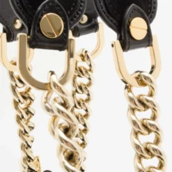 Versace Black Chinchilla Madonna Boston Bag For Women -Versace Official Website luxury women versace used handbags p34844 012