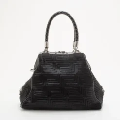 Gianni Versace Pony Hair Framed Patterned Hobo For Women -Versace Official Website luxury women versace used handbags p35078 0004