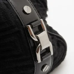 Gianni Versace Pony Hair Framed Patterned Hobo For Women -Versace Official Website luxury women versace used handbags p35078 0010