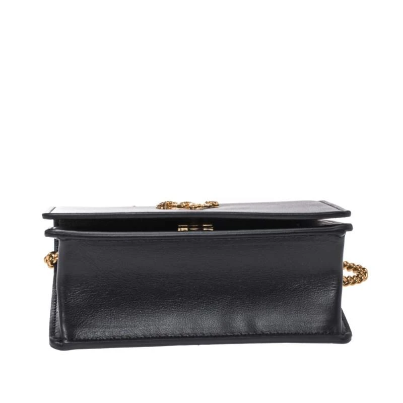 Versace Black Leather Mini Virtus Chain Wallet For Women 6 Versace Black Leather Mini Virtus Chain Wallet For Women - Image 6