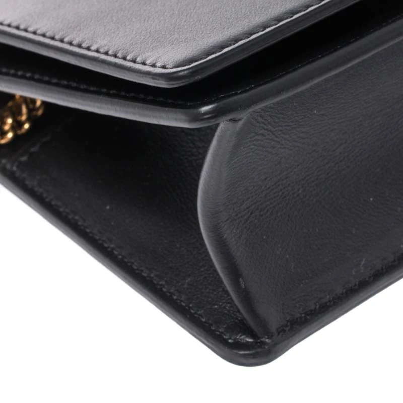 Versace Black Leather Mini Virtus Chain Wallet For Women 10 Versace Black Leather Mini Virtus Chain Wallet For Women - Image 10