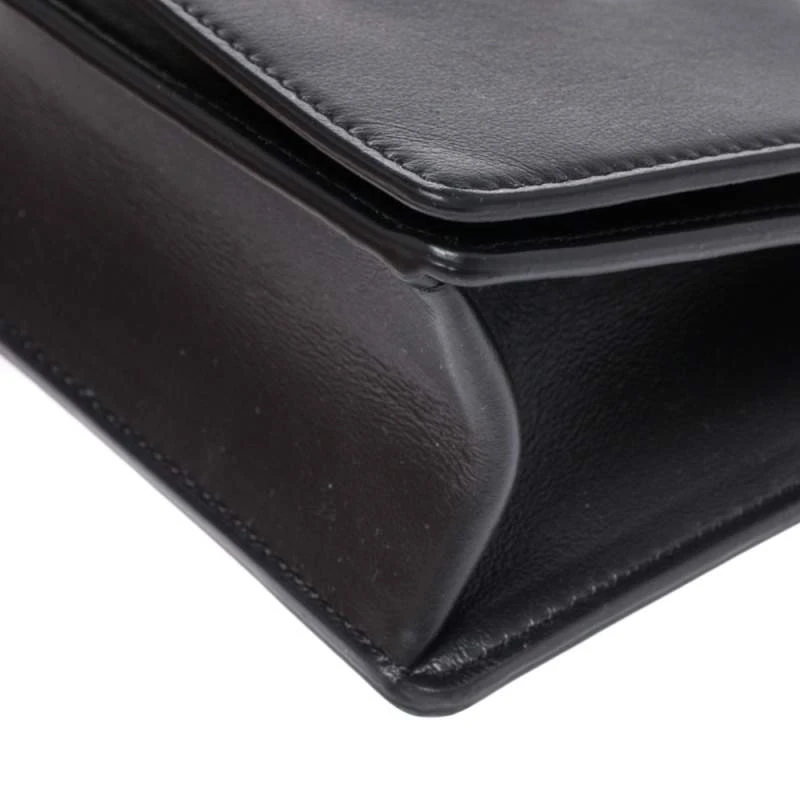 Versace Black Leather Mini Virtus Chain Wallet For Women 11 Versace Black Leather Mini Virtus Chain Wallet For Women - Image 11