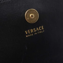 Versace Black Leather Mini Virtus Chain Wallet For Women 18 Versace Black Leather Mini Virtus Chain Wallet For Women -Versace Official Website luxury women versace used handbags p351436 1604311268 009