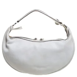Versace White Leather Medusa Shoulder Bag For Women -Versace Official Website luxury women versace used handbags p354145 005