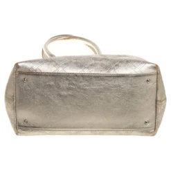 Versace Metallic Gold Leather Tote For Women -Versace Official Website luxury women versace used handbags p359854 003