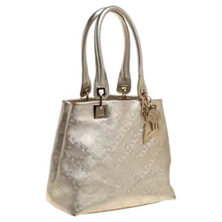 Versace Metallic Gold Leather Tote For Women -Versace Official Website luxury women versace used handbags p359854 010