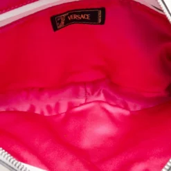 Versace White Leather Biker Hobo For Women -Versace Official Website luxury women versace used handbags p36008 006