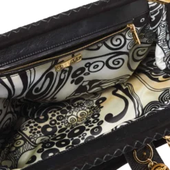 Versace Black Leather/Calfhair And Suede Corset Frame Shoulder Bag For Women -Versace Official Website luxury women versace used handbags p363066 010