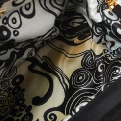 Versace Black Leather/Calfhair And Suede Corset Frame Shoulder Bag For Women -Versace Official Website luxury women versace used handbags p363066 011